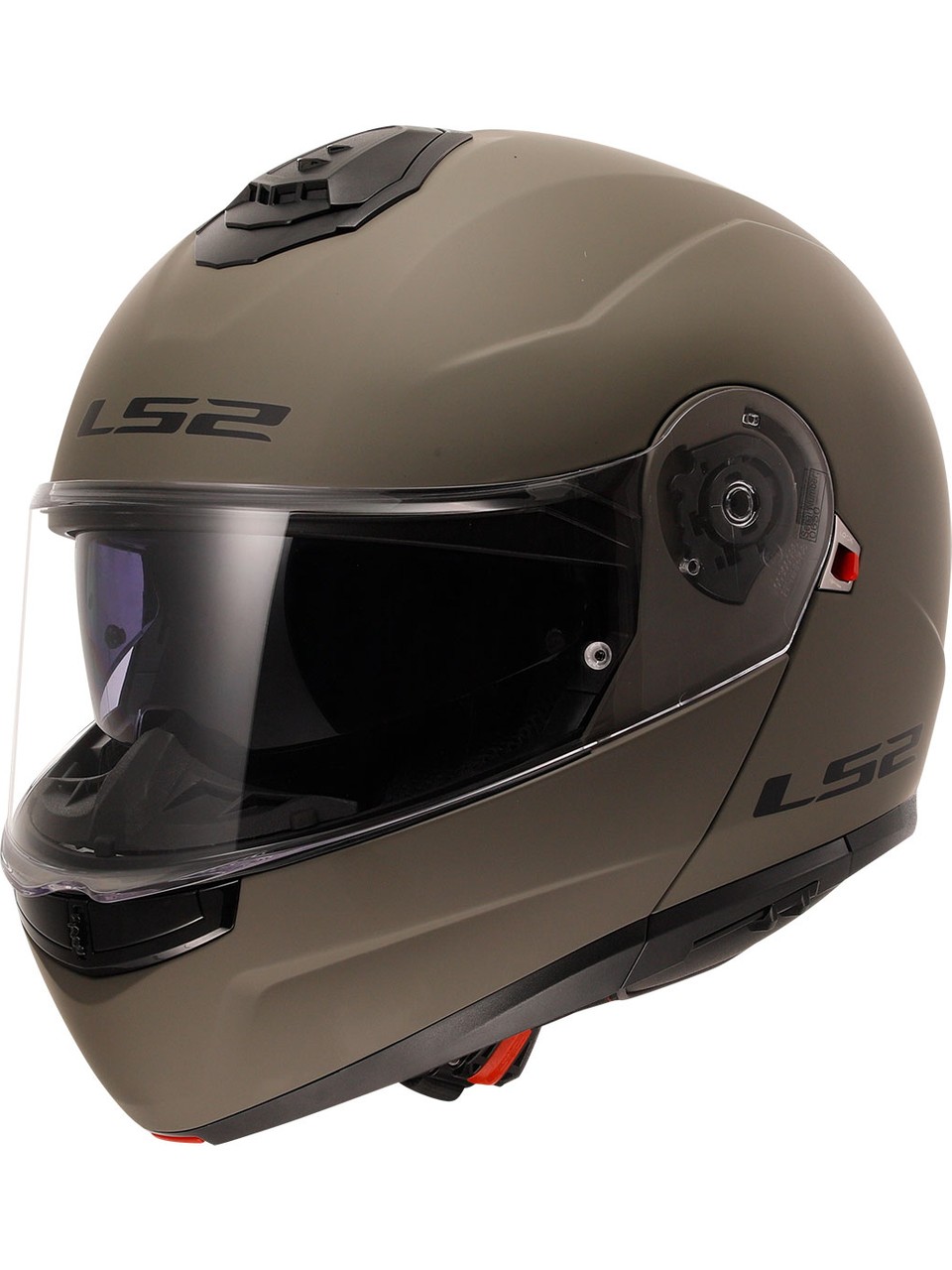 LS2 STROBE 2 ÇENE AÇILIR MAT KUM KASK